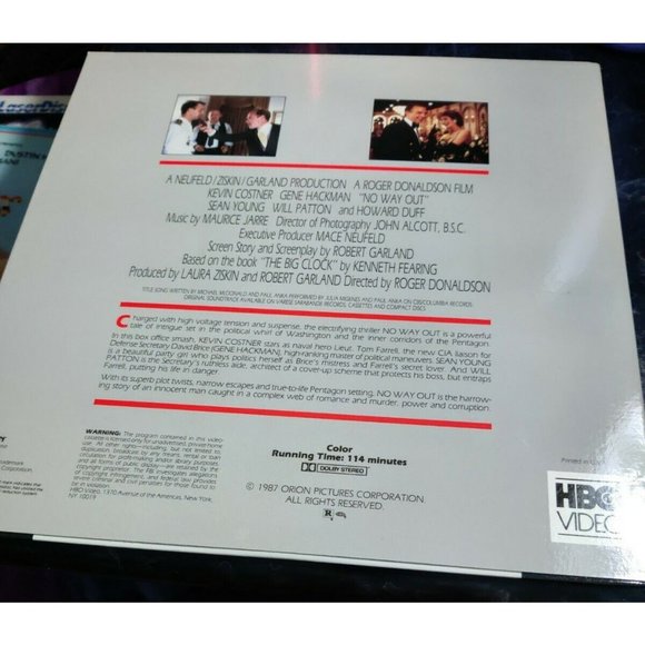 HBO Video No Way Out Laservideo‎ Disc - Picture 2 of 2